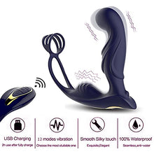 Load image into Gallery viewer, 12 Vibration Modes Vibrating Penis Ring Rechargeable Cock Ring Stimulating Pleasure for Couples Male Masturbator Enhance Prostate Massager Erection Mens Vibrator Adult Sex Toys
