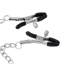 Load image into Gallery viewer, Nipple Clamps with Chain - Adjustable Non Piercing Nipple Clamps with Letter Chain, Nipple Clamps for Sex Pleasure, Nipple Clamps for Sex, Nipple Clamps (Slut)
