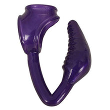 Load image into Gallery viewer, The Earl Cock and Ball Ring with Anal Plug -Purple
