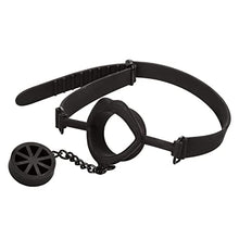 Load image into Gallery viewer, CalExotics Scandal Silicone Stopper Gag - BDSM Fetish Play Toy for Couples  Sexy SM Bondage Restraint Lingerie  Black
