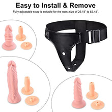 Load image into Gallery viewer, Strap-on Dildo 3 Silicone Dildos &amp; Cross Handcuffs Adjustable SM
