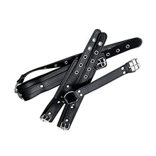 Load image into Gallery viewer, THAT NIGHT Sexy Exotic Costumes, Handcuffs Leather Flirting Restraint Straps Back Bondage Sex Toys for Bondage Leather Goods Black
