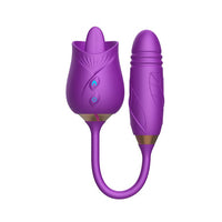 Rose Sex Toy Vibrator Sex Toys for Womans Handheld Waterproof Quiet Rechargeable Personal Massager for Women (Purple)