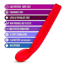 Load image into Gallery viewer, Sleek Multi Speed Curved Tip Vibrator - G Spot Stimulator - Waterproof - Sex Toy for Women - Sex Toy for Couples (Scarlet Red)
