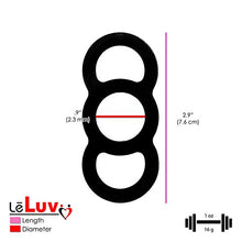 Load image into Gallery viewer, LeLuv Loop Handle Penis Tension Ring Eyro Clear Silicone .9 inch Unstretched Diameter Single
