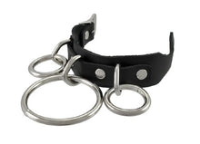 Load image into Gallery viewer, Zeckos Pair of Ladies Black Leather O Ring Fetish Wrist Restraints
