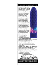 Load image into Gallery viewer, Evolved Novelties - Raver - Rechargeable Silicone Light-Up Vibrating Bullet - Blue
