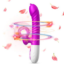 Load image into Gallery viewer, 2022 New G Spot Rabbit Vibrator Dildo for Women, Bunny Ears Tongue Licking Clitorals Stimulator Vibrating Adult Sex Toys &amp; Games Couples Pleasure with 7 Modes Rechargeable Heating, Purple
