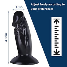 Load image into Gallery viewer, Small Dildo,4.3 in Soft Small Anal Plug,Beginner Anal Dildo Ease Training Adults Sex Toy for Women Men.Multifunctional Sex Toy Games (Black)
