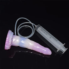 Load image into Gallery viewer, Realistic Ejaculating Squirting Dildo with Suction Cup, Knotted Dildos with Balls, Silicone Animal Dildo, Flexible Huge Dildo, Anal Dildo Adult Sex Toys (Light Purple)
