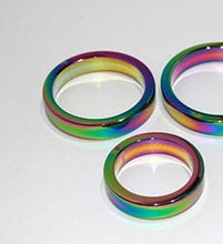 Load image into Gallery viewer, Hell&#39;s Couture, Rainbow Inspired Pride Cock Ring, Heavy Duty Steel with 6mm Band, Male Sex Toy for Enhanced Erections
