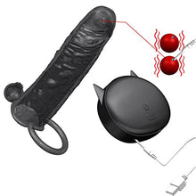 Load image into Gallery viewer, Penis Extender Sleeve Vibrator Penis Cock Ring, 10 Vibration Modes Reusable Dick Vibrator Cock Sleeve Love Toys for Couples
