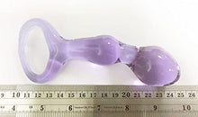 Load image into Gallery viewer, CCHW Glass Dildo Anal Beads, Crystal Anal Beads Pleasure Wand Butt Plug G-spot P-spot Massager Pleasure Wand Penis Anal Sex Toys for Men Women, Light Purple
