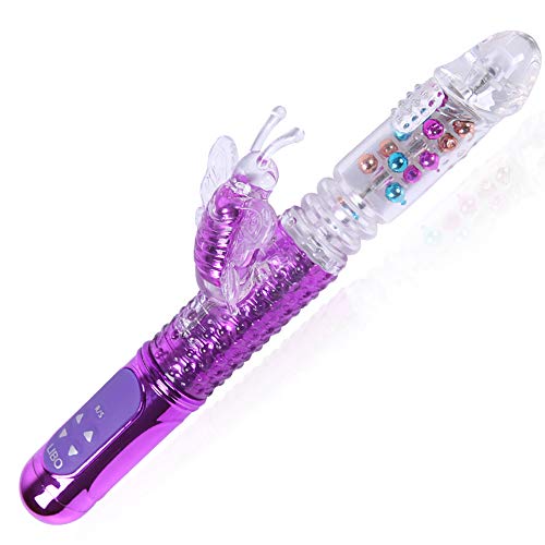 G Spot Vibrator Clitoral Butterfly Toy Rose for Women Telescopic Sucking stimulating Stimulator Vibrate Handheld Massager Rotating Swing Tongue Toys Adult Sex Multi Powerful Love