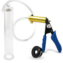 Load image into Gallery viewer, LeLuv Ultima Blue Vacuum Penis Pump Ergonomic Silicone Grip w/TPR Sleeve - 12&quot; x 1.75&quot; Diameter
