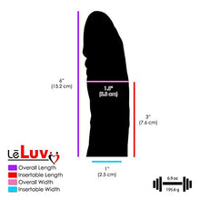 Load image into Gallery viewer, LeLuv Strap-On Male Hollow 7 Inch Vibrating Tip with Realistic Opening
