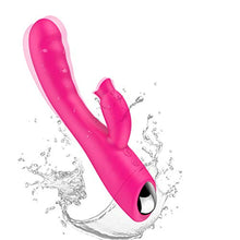 Load image into Gallery viewer, Licking and Sucking Toy Clitoralis Stimulator for Women Quiet Pleasure Thrusting Dual Motor Cordless Vibrator Rabbit Rose Sucker Waterproof Soft stimulating Heating Dildo G spot
