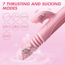 Load image into Gallery viewer, HUIKDY Thrusting Dildo Rabbit Vibrator for Women, Vibrator Adult Sensory Toys G Spot Sex Toy with 3 Telescopic &amp; 10 Vibration Modes, Adult Sex Toys with Quiet Dual Motors for Couples or Solo Sex
