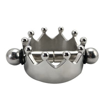 Load image into Gallery viewer, 2/4PCs Magnetic Crown Nipple Clamps, Nipple Rings Non Piercing for Daily Wearing Nipple Jewelry Surgical Steel Nipple Clips Sexual Pleasure (Silver)
