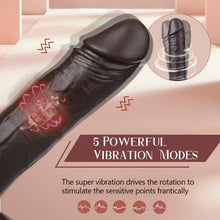 Load image into Gallery viewer, Thrusting Dildo Vibrator for Women, 9.2&quot; Vibrating Dildo for G Spot Anal Play with 3 Thrusting &amp; 5 Vibration, Realistic Thrusting Vibrator Sex Toy for Women with Remote(Brown)
