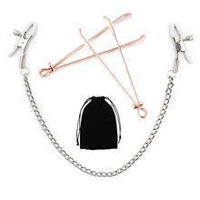 Load image into Gallery viewer, MONEYN Nipple Clamps Set of 2, Nipple Clamps with Chain Sex, Nipple Clamps Non Piercing Nipple Toys for Adult Women Pleasure (White)
