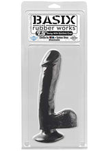 Load image into Gallery viewer, Basix Rubber Works 7.5&quot; Dong With Suction Cup, Black
