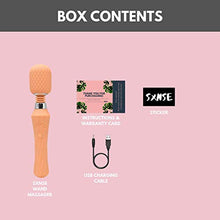 Load image into Gallery viewer, SXNSE Rechargeable Personal Wand Massager | 3 Speeds &amp; 15 Vibration Pattern | Touch Sensitive | Built-in Memory | Quiet, Compact, Powerful, Strong, Handheld | Perfect for Couples | Women (Peach)
