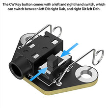 Load image into Gallery viewer, Telegram Double Paddle CW Key MCT01 Silver and Double Paddle Key Socket Replacement
