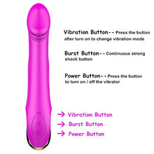 Load image into Gallery viewer, G Spot Dildo Vibrator Adult Sex Toys for Clitoris Anal Stimulation, Realistic Rechargeable Vibrator for Women and Couple with 10 Vibration Modes (Purple)
