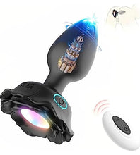 Load image into Gallery viewer, Anal Sex Toy Vibrators Rose Sex Toy, Vibrating Anal Toy Plug, Remote Control Light Up Anal Toys for Men with 10 Vibrate Modes &amp; Rose Base, Prostate Massager Adult Toys &amp; Games, Anales Toy Plug
