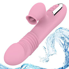 Load image into Gallery viewer, Toy Rose for Women Rabbit Vibrator Clitoris Silent Lifelike Soft Stimulator Heating Function Waterproof Peristalsis Modes Dildo Vibrations G-spot Clit Couple Couples Massage
