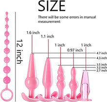 Load image into Gallery viewer, Butt Plug Plastic Anal Plug Trainer Kit for Comfortable Long-Term Wear Anal Trainer Set from Beginners to Advanced Player Adult Anal Training Toy Sex Toys Pink
