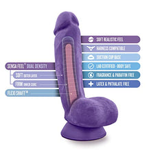 Load image into Gallery viewer, Blush Au Naturel Pound - Realistic 8.5 Inch Long Sensa Feel Dual Density Dildo - 2&quot; Thick - Flexishaft Bendable Body - Strap On Compatible Suction Cup Hands Free Play Sex Toy for Men Women - Purple
