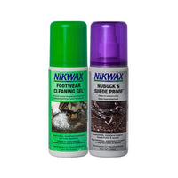 Nikwax Nubuck & Suede Footwear Clean/Waterproof DUO-Pack, Spray-On, 8.4 fl. Ounce