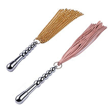 Load image into Gallery viewer, HABADOG Metal Chain Whip Toys for Couples Flogger (Color : SM59-Leather Whip)
