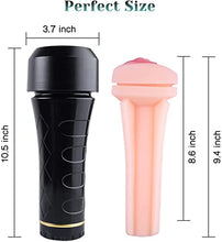 Load image into Gallery viewer, Vibrating Male Masturbator Dual Entry 3D Realistic Sleeve Vibrate Stimulation Masturbation Cup, Lifelike Anal Oral Sex Toys for Men Masturbation(Dragon E)
