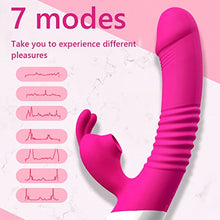 Load image into Gallery viewer, Rabbit Vibrator Vibrator Dildo for Women Vaginal Health,G Spot Vibrator with Tongue Licking 10 Vibration Realistic Anal Vibrating Dildo for Women Clitoral Clit G Spot Stimulation,Heated Adult Sex Toys
