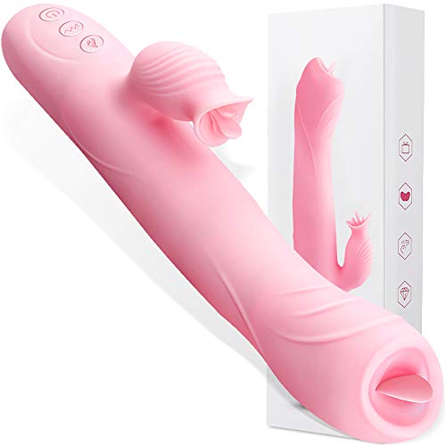 Licking and Sucking Toy Clitoralis Stimulator for Women Telescopic Sucker Rose Vibrator Adult Sex pleasurable Heat Toys Wand stimulating Vibrate Dildo Rabbit Triple Action