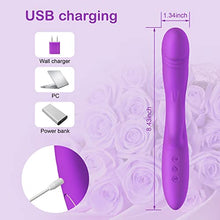 Load image into Gallery viewer, G Spot Rabbit Vibrator, Sex Toys for Clitoris G-spot Stimulation,Waterproof Vibrator with 10Powerful Vibrations Dual Motor Stimulator for Women or Couple Fun(Purple)
