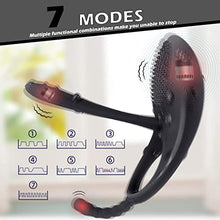 Load image into Gallery viewer, Vibrating Ring Dual Cock Rings Couple Vibrator Male Erection Enhancement Trainer Rechargeable 10 Vibration Modes Clitoral Vibrator G-spot Stimulator for Longer, Stronger, Enhanced Pleasure
