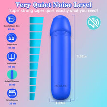 Load image into Gallery viewer, Mini Bullet Vibrator for Women: Small G-spot Clit Vibrator with 10 Powerful Vibrating Modes, Pocket Vibrating Waterproof Full Silicone Finger Vibrator for Nipple, Rechargeable Adult Sex Toy for Women
