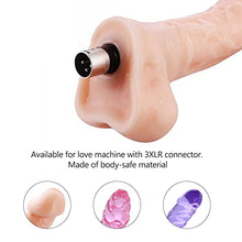 Load image into Gallery viewer, Auxfun Sex Machine Attachments 3XLR Port Large Realistic Dildo 9.9&#39;&#39; Sex Toys Accessories for 3XLR Connector Thrusting Sex Machine
