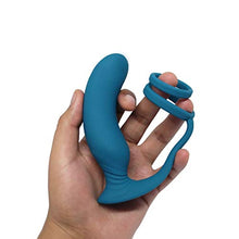 Load image into Gallery viewer, WOW! Prostate Vibrator and Massager for Men, Prostate Stimulator with Containment Rings, 10 Rhythms Vibration with Remote Control, Rechargeable
