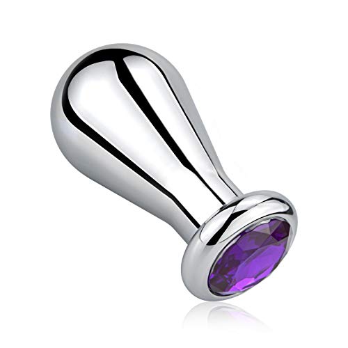 Stainless Steel Big Anal Plug Bulb Shape Jewelry Butt Plug Trainer Set Anal Massager Sex Toy for Men Women (S)