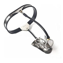 Load image into Gallery viewer, LESOYA Male Stainless Steel Invisible Chastity Belt with Chastity Cage Penis Restraint Device T-Back Bondage Briefs
