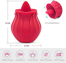 Load image into Gallery viewer, Sex Tongue for Licking ?Rose Toy for Woman Clitorals Stimulate, Electric Women Relaxing Sex Toys, Woman Suction 10 Modes Vibrating Toy-S12 (Color : Red)
