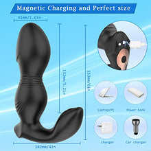 Load image into Gallery viewer, Adult Male Sex Toys for Men&#39;s Sex  Anal Sex Toys Prostate Massager Anal Plug, App Butt Plug, 9 Thrusting &amp; 9 Vibrating Dildo G Spot Clitoral Vibrator for Woman Couples Male Sex Toy Wearable Panties
