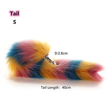 Load image into Gallery viewer, Cosplay Accessory Set of Fox Tail with Smooth Touch Metal Butt Plug Anus Sex Toys and Neck Collar (Color : Tail S)
