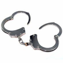 Load image into Gallery viewer, Ace Martial Arts Supply Double Locking Steel Police Handcuffs, Silver
