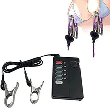 Load image into Gallery viewer, Electric Nipple Clamps, Nipple Clamps for Pleasure Sex, Adjustable Non Piercing Nipple Clamps, Suitable for Ladies Own Use and Flirting with Couples (B)
